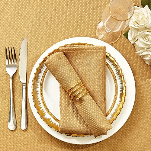 Mebakuk Cloth Napkins Set of 12, Premium 17 x 17 Inch Solid Washable Small Triangle Weave Napkins, Soft Table Napkin for Wedding Party Restaurant Dinner Parties