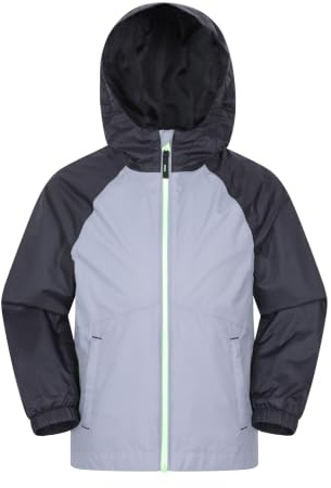 Mountain Warehouse Torrent Kids Rain Jacket Alloy Grey (Lightweight) 9-10y