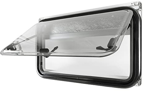 Caravan Seitenfenster push up aufklappbar Ausstellfenster Insektenschutz Sonnenschutz Sichtschutz Fliegengitter Verdunklungsrollo, Wohnwagen Seitenfenster:800 x 500mm