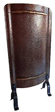 Ofenschirm gehämmert 91x46cm kupfer, altmessing oder schwarzgold