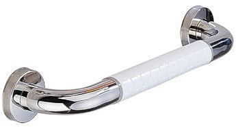 QLMA Corrimano Acciaio Inox Scale per Uso Interno ed Esterno Corridoio Contro Muro Corrimano per Scale, Ringhiera di Protezione Ausiliaria Bambini Anziani Antiscivolo(White,50cm)