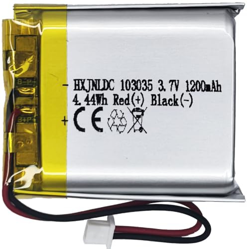 DC 3.7v 1200mah 103035 batería Recargable de polímero de Litio, Adecuada para Productos electrónicos DIY 3.7-5v, batería incorporada de 2 Cables y lámparas LED