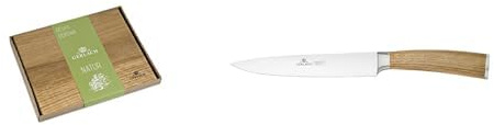 Bundle of Gerlach Natur Schneidebrett Holz Holzbrett Küche Küchenbrett Holzschneidebrett 30x24x2,3cm + Gerlach Natur Kochmesser Profi-Messer Küchenmesser Scharf Chefmesser 8 Zoll