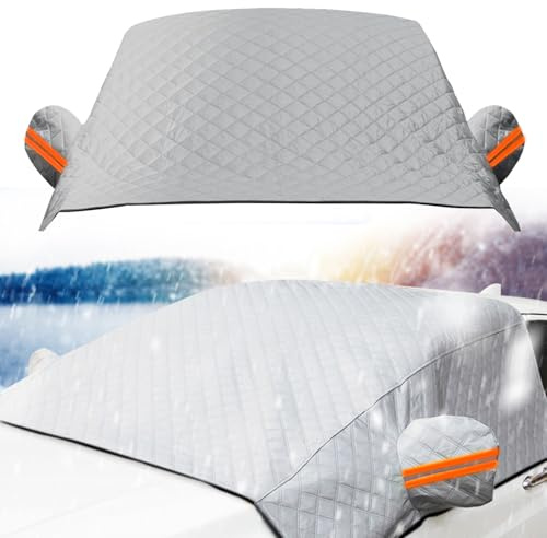 YumSur Frontscheibenabdeckung,Autoscheibenabdeckung,Auto Sonnenschutz Windschutzscheiben Abdeckung 3 Magnet UV-Schutz für Sommer Wintergegen Schnee, EIS, Frost, Staub, Faltbare Abnehmbare