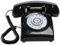 Retro Landline Phone with Metal Bell, Updated Retro Telephone with Ringer High/Off, Vintage Rotary Dial Phone with Movable Curly Cord, Rotary Telephone for Home, Hotel, Black