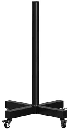 Hantelscheibenständer Rollender olympischer Hantelscheibenständer – 1,9/0,8 Zoll Lochdurchmesser, vertikaler professioneller Langhantel-Stoßstangenplatten-Halter – unterstützt 500 kg(0.8in-Diameter of