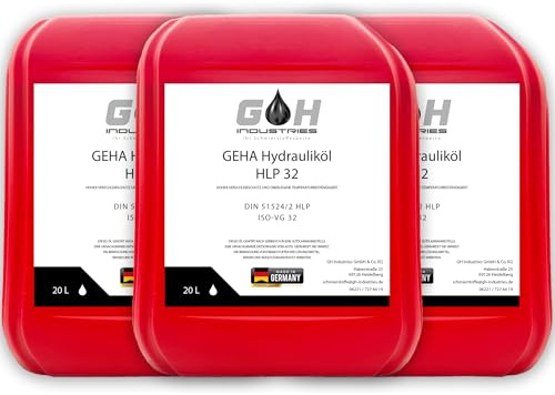 60 L Hydrauliköl HLP 32 ISO VG 32 nach DIN 51524/2 HM GEHA Kanister 3 St. mit 20 Liter