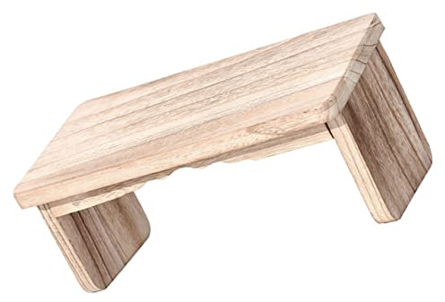 JOINPAYA Meditationshocker Faltbar Holz Tragbarer Kniemattenhocker Für Meditation Und Gebet rutschfest Stabil Mit Tragegriff Natürlicher Holzton