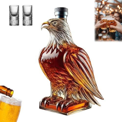 HOPASRISEE Shirem Eaglory, Adler Flasche, Limitierte Oktoberfest-Edition 2025 – Handwerkskunst, Die Den Adlergeist Zum Leben Erweckt, Whisky Flaschen füR Bar Zuhause Hochzeit(Eine Flasche)