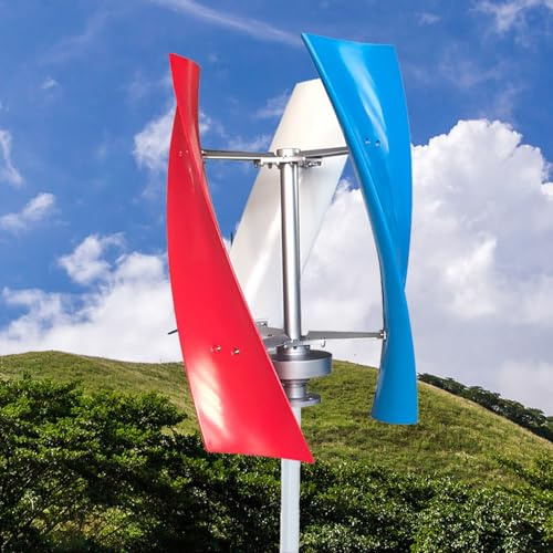 Kit de generador de turbina eólica Vertical de 6000 W, Sistema de energía eólica silencioso con Controlador para Uso marítimo, de autocaravanas, doméstico e Industrial - Solución energética