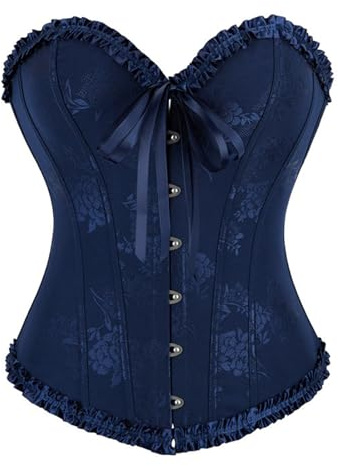 SKFLABOOF Corset Top Damen Steampunk Korsett Korsagen & Bustiers Für Piratenkostüm Unterbrust Corsage Strap on Umschnall Frauen Cosplay