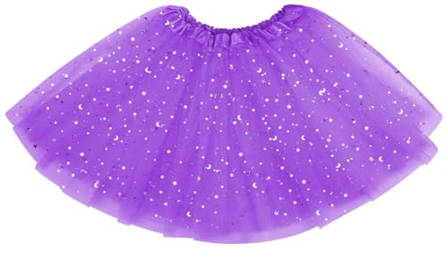 AYBUY Tüllrock Mädchen, Sparkle Tütü Rock Ballett Röcke, Pailletten Tütü Kinder mit Elastischer Bund, Ballettrock Prinzessin Minirock für Karneval, Halloween, Party Kostüm für Mädchen 2-7