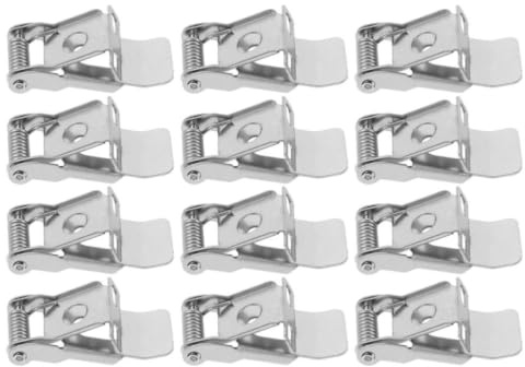 HOMOBABE 12 Clips de Resorte para Downlight y Panel LED, Montaje Techo | Chapa Laminada en Frío, Plata, Alta Dureza, Instalación Empotrada o Superficial para Lámparas