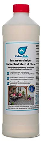 KaiserRein Terrassenreiniger Moosentferner Konzentrat Stein & Fliese 1L Spezialreiniger zur gründlichen Reinigung aller Terrassen
