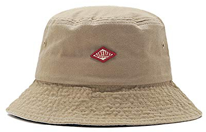 CLAPE Cotton Twill Bucket Hat Faltbare Einfarbige Fischerhut Patchwork Anglerhut Sommer Schlapphut Breite Krempe Eimer Hut Freizeithut, Khaki