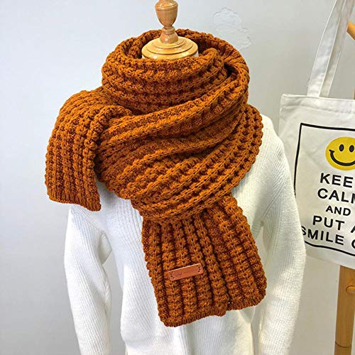 UKKD Écharpe Épaissie Laine, Caramel