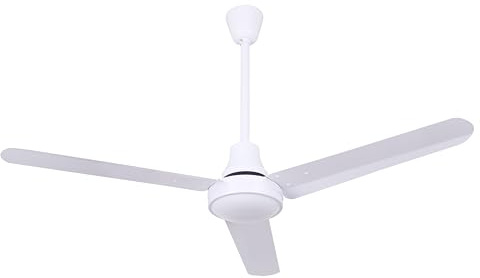 Canarm CP48DW11N 48-Inch Industrial DC Ceiling Fan, High-Performance, Weatherproof, White, Downrod Mount, Energy-Efficient for Indoor & Outdoor Use