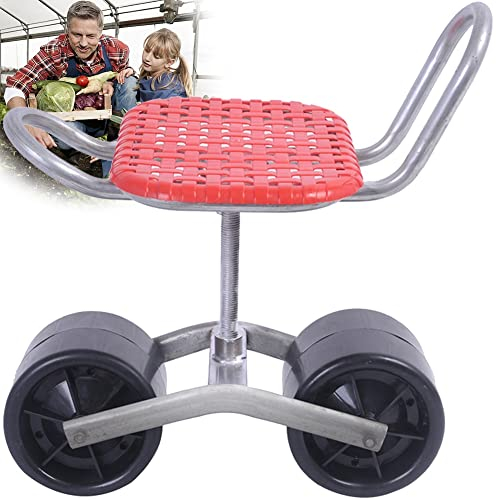 DYK&NX Fahrbarer Gartenwagenrollsitz, 360°Drehung Gartenhocker, Tragbar Hocker Höhenverstellbar Hocker Mit Rollen, Tragbare Garten kniematten für Gartenarbeit (Color : Style Two)