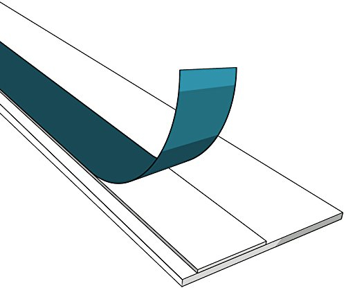 NOBILY Fensterleiste 80mm ohne Lippe / 5 Meter/PVC - Fensterleisten Flachleisten Kunststoffleisten Profileleisten Abschlussleisten Zierleisten zur Fenster Montage
