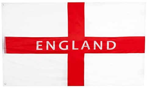 Toyland® 5ft x 3.3ft (152cm x 101cm) Extra Large St George England Text Flag - Party Decorations - World Cup - Euros