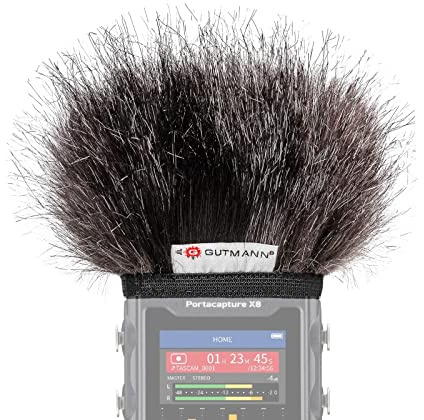 Gutmann Mikrofon Windschutz Fell für Tascam Portacapture X6 Premium Edition Mercury mit Innenfutter, Outdoor Handgefertigt in Deutschland