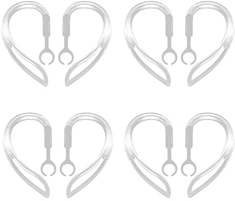TSHAOUN 4 Paar Anti-Drop-Ohrhaken Ersatz Ohrbügel, Ohrhaken Kit, EarHooks Kompatibel, mit AirPods 3|2|1|Pro, Anti-Drop EarHooks, Silikon Ohrpolster, für Joggen, Radfahren