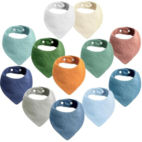 SLOSH Bavaglino Neonato Bavaglini Pappa Bandana Neonati Neonata Cotone Lavabile Baby Assorbenti Morbidi Panno Drool per Burp