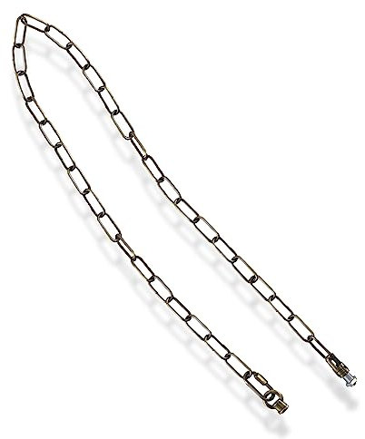 Light Chain Pendant Light Fixture Chain, Vintage Lighting Hanging Chain for lighting Ceiling lights, Pendant lights, Lamp fixtures, Chandeliers, for light weight. (Green Brass, Style2 (90CM))