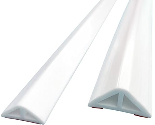 Bande d’étanchéité en silicone pour salle de bain Bande d'étanchéité pour paroi de douche, système de rétention de barrage d'eau pour seuil de sol de pièce humide, bande de barrage de retenue d'évier