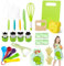 Dhnvcud Kit Couteaux Sécurité de Cuisine pour Enfants - 21 Pièces Couteau Enfants pour Couper et Cuire des Fruits ou Légumes | Couteaux Enfant qui ne Coupe pas, à Partir de 2 Ans