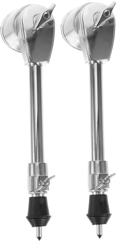 BESTonZON 2stücke Trommelbeine Verstellbare Drum Legs Spur Unterstützung Für Bassdrum Silberne Standbeine Für Percussion Instrumente Und Kompakte Lagerung