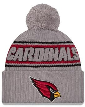 New Era Arizona Cardinals NFL 2024 Sideline Sport Knit Grau Bommelmütze - One-Size