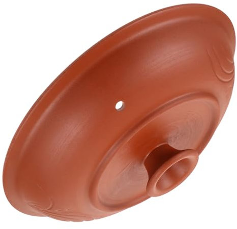 Ciieeo Couvercle Facile à Nettoyer en Céramique pour Cocotte Électrique Marron 4,5 à 6 Litres avec Trou de Ventilation Adapté la Maison Hôtels