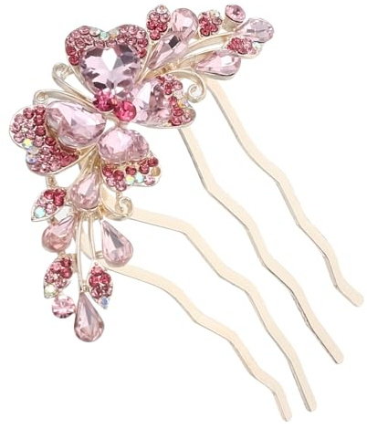 NOLITOY Accessoire Cheveux Mariage pour Femmes et Filles, à Cheveux Léger en Métal Design Classique Orné de Cristaux, 4 Dents, pour Soirées et Mariages