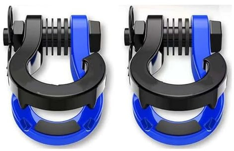 FNERRMEVC Automático 2 Uds para Jeep para Compass 3/4 D Anillo Grillete 4.75 Toneladas 4x4 Todoterreno Gancho De Cabrestante Accesorio(Azul)