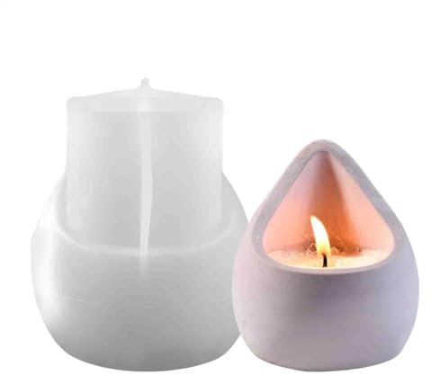 Molde De Velas | 3D Haciendo Una Decoración De La Exhibición Hecha A Mano Craft De Moldes De Silicona, Molde De Hormigón En De Tazas De Agua, Molde De Candelabros De Resina, Moldes Creativos De