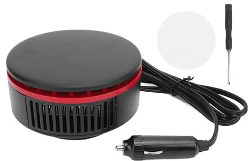 Riscaldatore Di Auto 150 W Dc12v, 2 Su 1 Condizionamento Di Riscaldamento Rapido Portatile Con Ventola Di Riscaldamento E Raffreddamento Per Veicolo, Deviazione A Rotazione (Rosso)