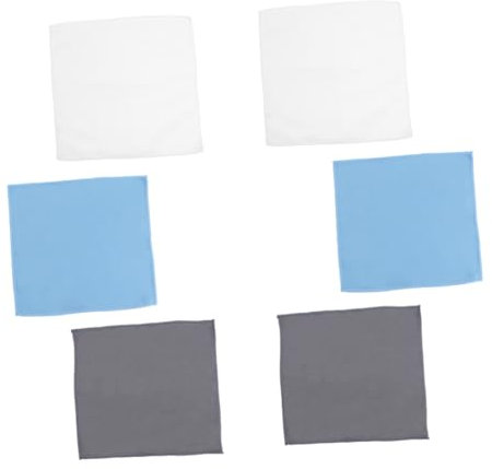 PACKOVE 6 Pezzi Di Panni In Microfibra Per La Pulizia Dei Vetri E Dei Piatti Bicchieri Bianchi + Blu + Grigi Per L'Asciugatura Del Vino