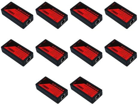 Lioggyet 10 x Extender PoE a 2 porte 100 Mbps con standard IEEE 802.3Af per telecamera IP NVR Ap IP Voice PoE Extend 100 metri per PoE Range