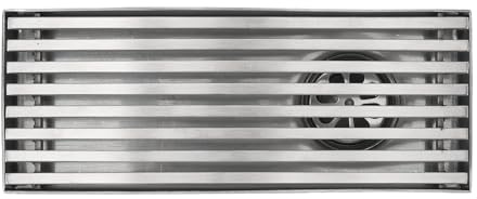 Drenaje rectangular grande de acero inoxidable rectangular para baño, desagüe de ducha lineal resistente al olor para baño, balcón, orificio lateral de drenaje, kit de drenaje rectangular