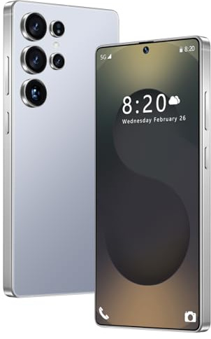 ULUCAN Smartphone Android S25 Ultra (penna integrata), 16 GB 1 TB, batteria da 8000 mAh, telefoni cellulari da 7,3 senza contratto, sblocco con impronta digitale facciale, GPS,Tianium Blue-1TB