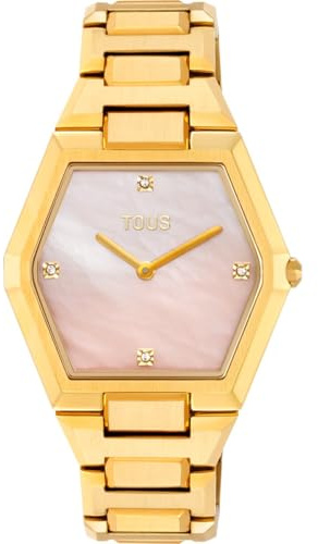 Tous Reloj analógico con Correa de Acero y Esfera nácar Karat