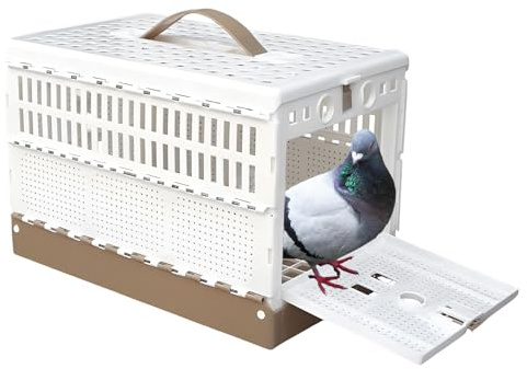 qixeuoa Papageienkäfig | Zusammenklappbarer Doppelverriegelung Käfig,Vogel Papageientransporter Nest | Für Innen Außen Reise Transport Garten Training Zähmung