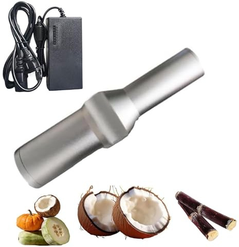 Outil de coupe de noix de coco, éplucheur électrique portable de canne à sucre, machine à éplucher la canne à sucre/noix de coco en acier inoxydable, for noix de coco/griffe d'hiver/taro/ananas