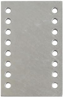 Protrailer Adapterplatte für Stützraderhöhung 224 x 114 x 10 mm – Verzinkte Stahlplatte mit 16 Bohrungen Ø12,5 mm – Höhenverstellung für Anhänger Stützrad