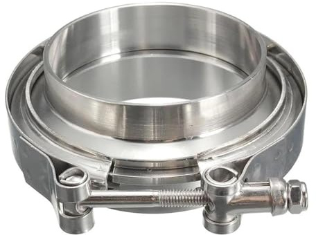 Tubo Scarico Per Auto Punta 1.5-6.0 Tubo V Fascetta Morsetto Maschio E Femmina Flangia In Acciaio Inox 304 Terminale Scarico(2.0inch)