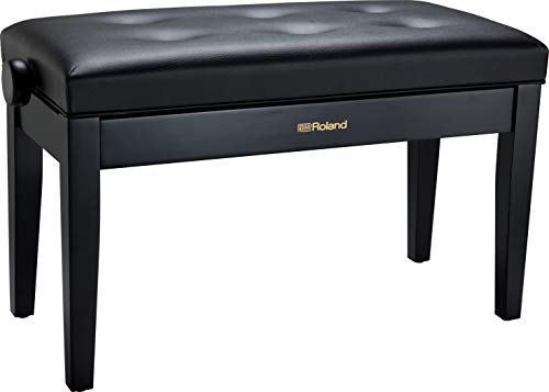 Roland Duett-Klavierbank in schwarzem Satin-Finish mit Vinyl-Sitz – RPB-D300BK