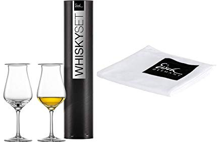 EISCH Malt-Whisky-Set Jeunesse in Geschenkröhre mit Glaspoliertuch, 25140900 514/900 + 30094202