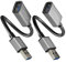 KabelDirekt – Cavo di prolunga USB-A 3.0 – 0,15 m x2, connettore Maschio USB-A e connettore femmina, colore nero/space grey