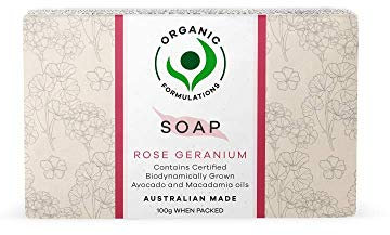 Organic Formulations Rose Geranium Soap 100gm